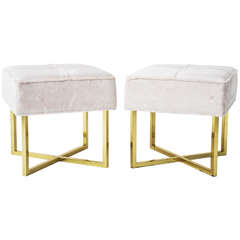 Brass X-Base Stools