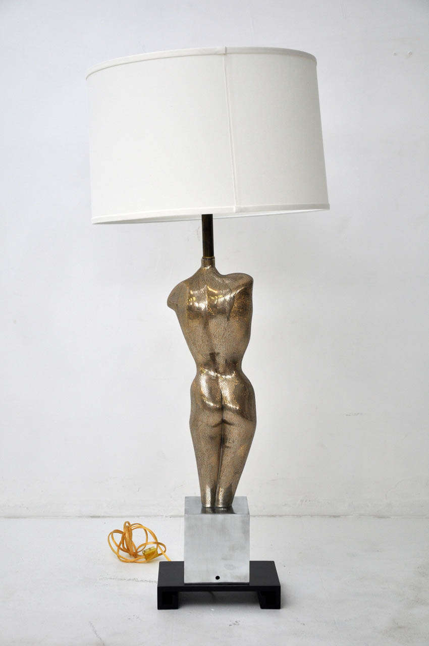 American Sculptural Female Nude Lamp