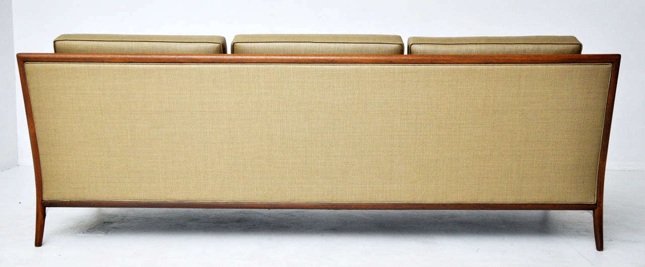 Mid-Century Cane-Arm Sofa In Excellent Condition In Chicago, IL