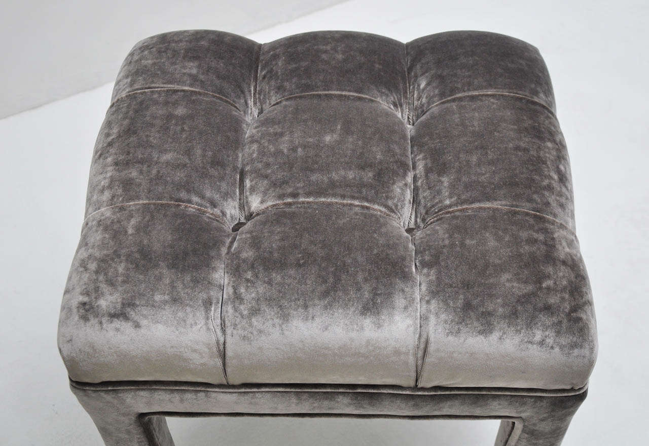 Mid-Century Modern Milo Baughman Tufted Stools