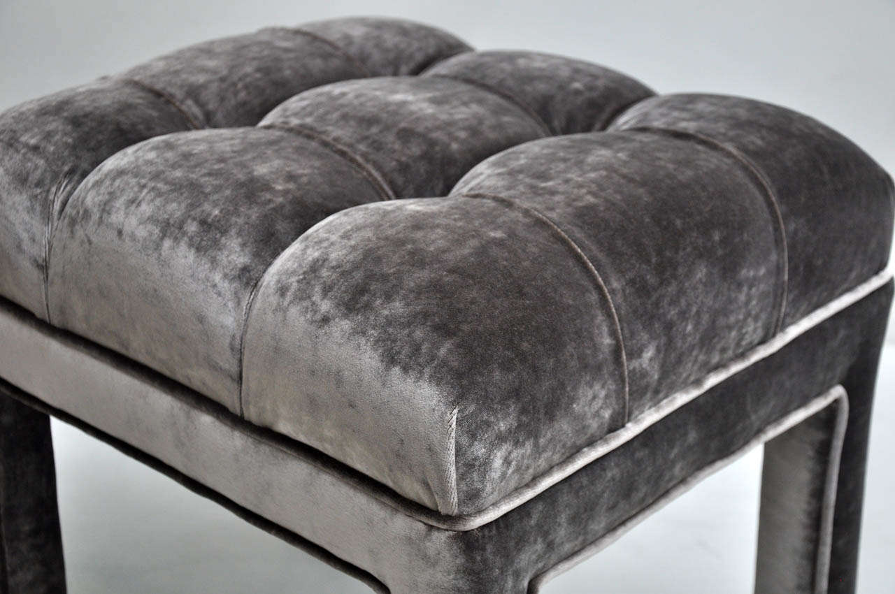 Late 20th Century Milo Baughman Tufted Stools