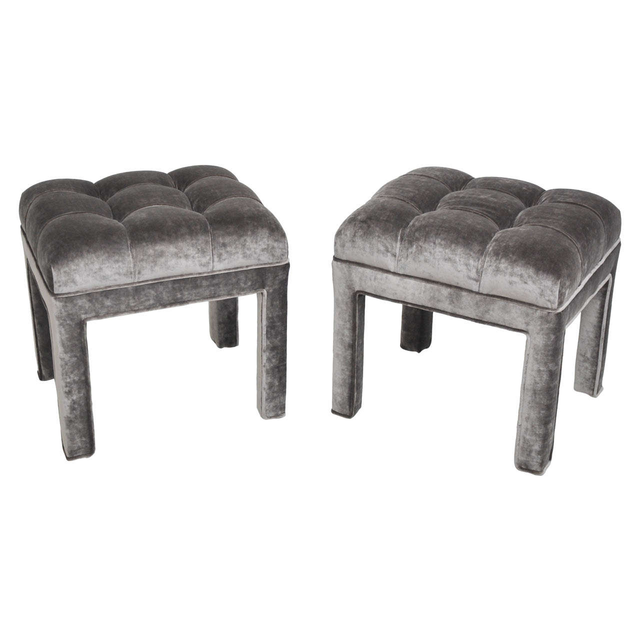Milo Baughman Tufted Stools