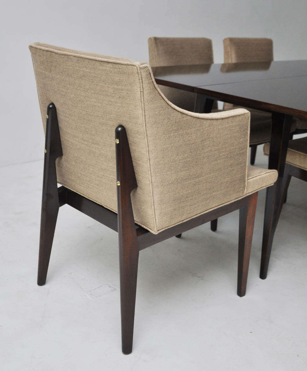 Mid-Century Modern Dunbar Bracket Back Dining Chairs by Edward Wormley