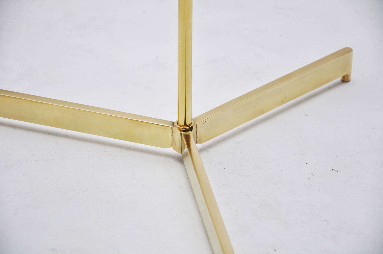 Brass Tripod Side Tables In Excellent Condition In Chicago, IL