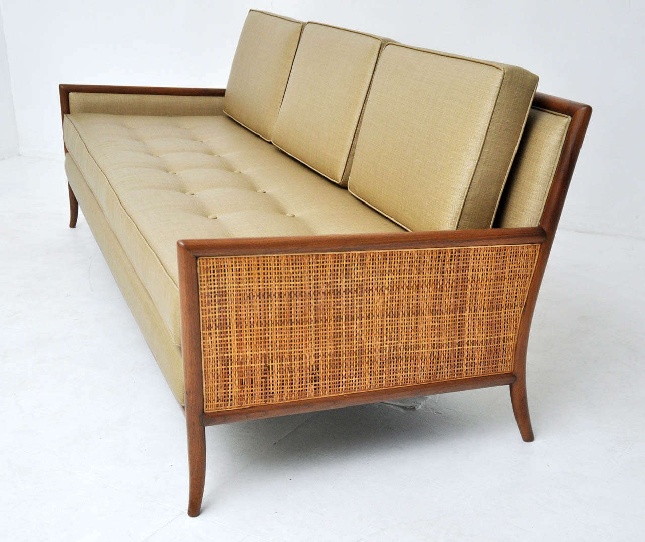 MidCentury CaneArm Sofa at 1stDibs canes couch, mid century cane