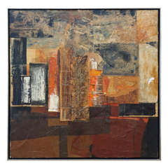 Mixed-Media Collage on Canvas by Walmsley