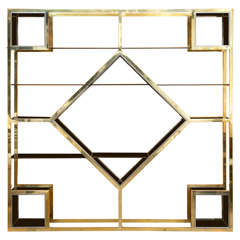 Large Romeo Rega Brass Étagère, Italy, 1970 9