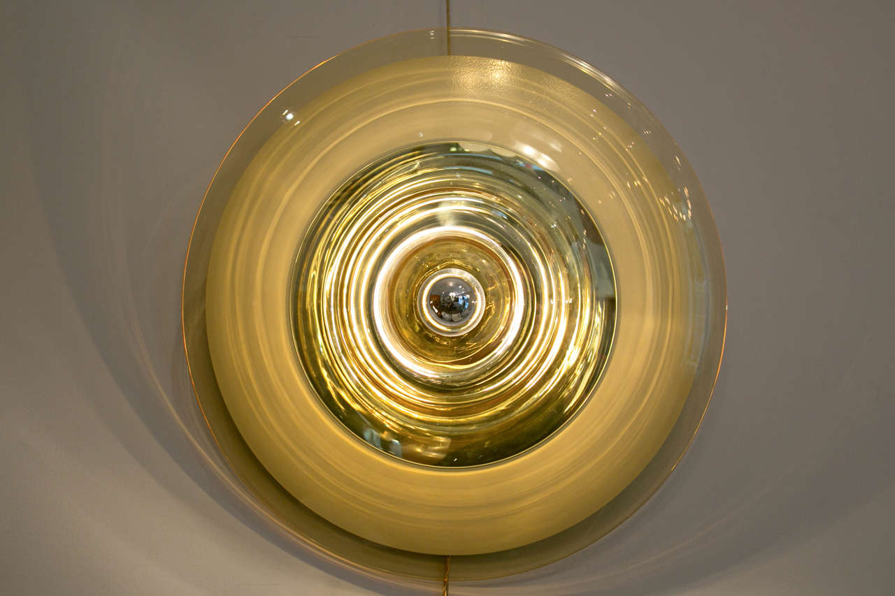 A pair of Pierre Cardin for Venini  coloured glass wall lights .