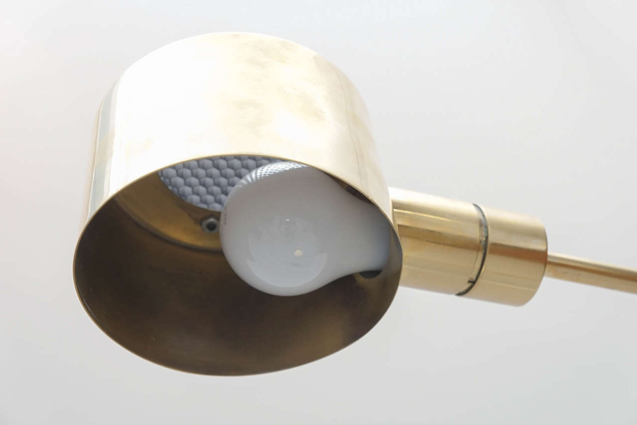 American 1970s Casella Brass Floor Lamp