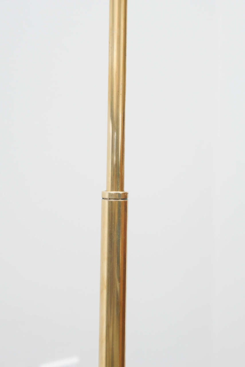 Machine-Made 1970s Casella Brass Floor Lamp
