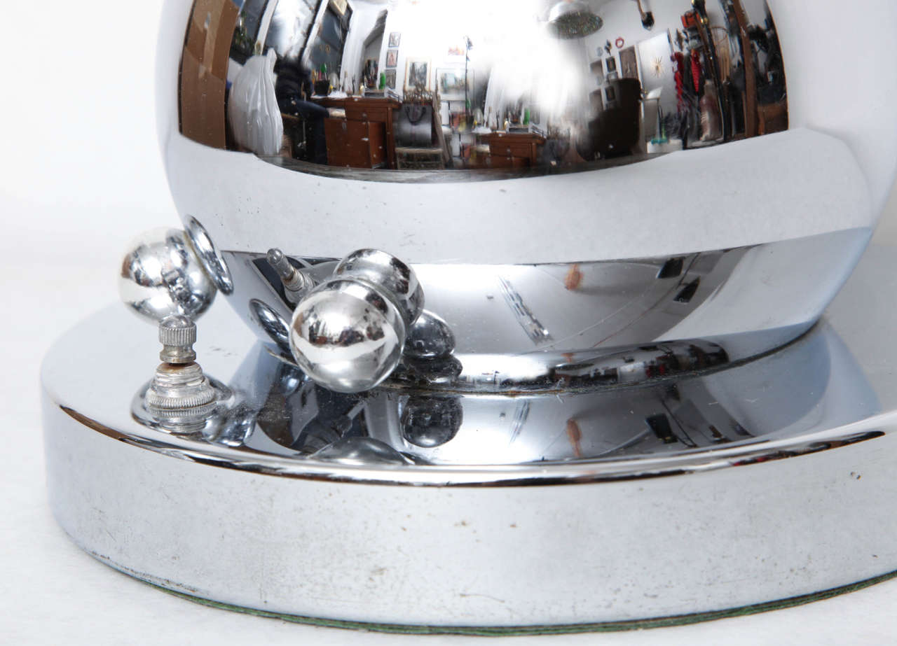 Rare 1960s Torino Chrome Robot Bunny Lamp In Excellent Condition In New York, NY