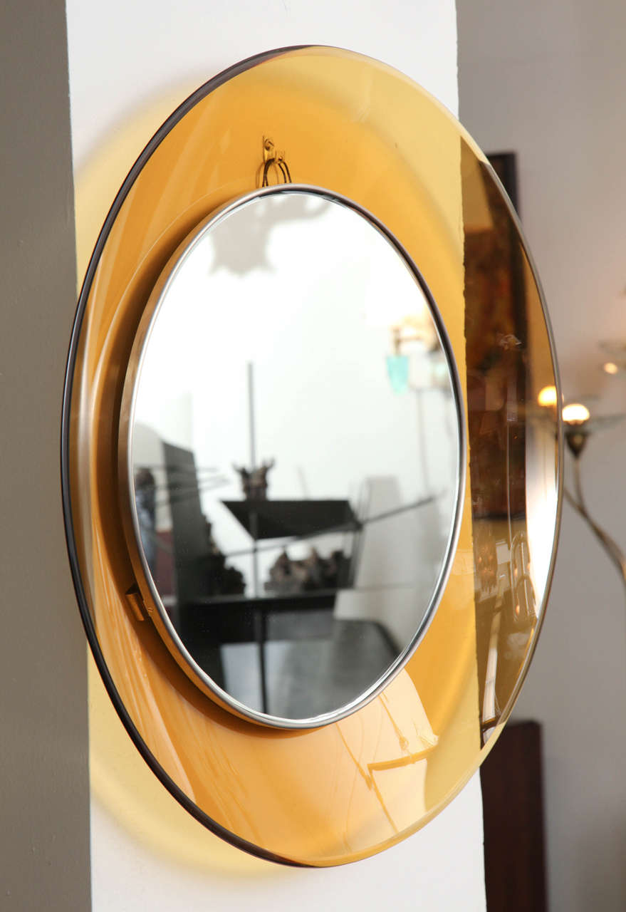 Italian Fontana Arte Curved Mirror