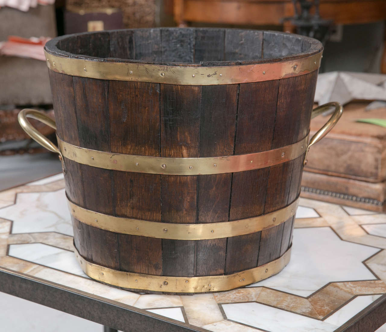 An early 19th c. copperware bucket.