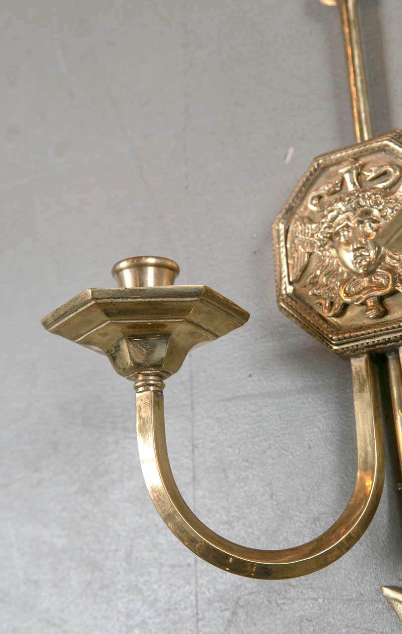 Pair of Empire Style Caldwell Sconces For Sale 1