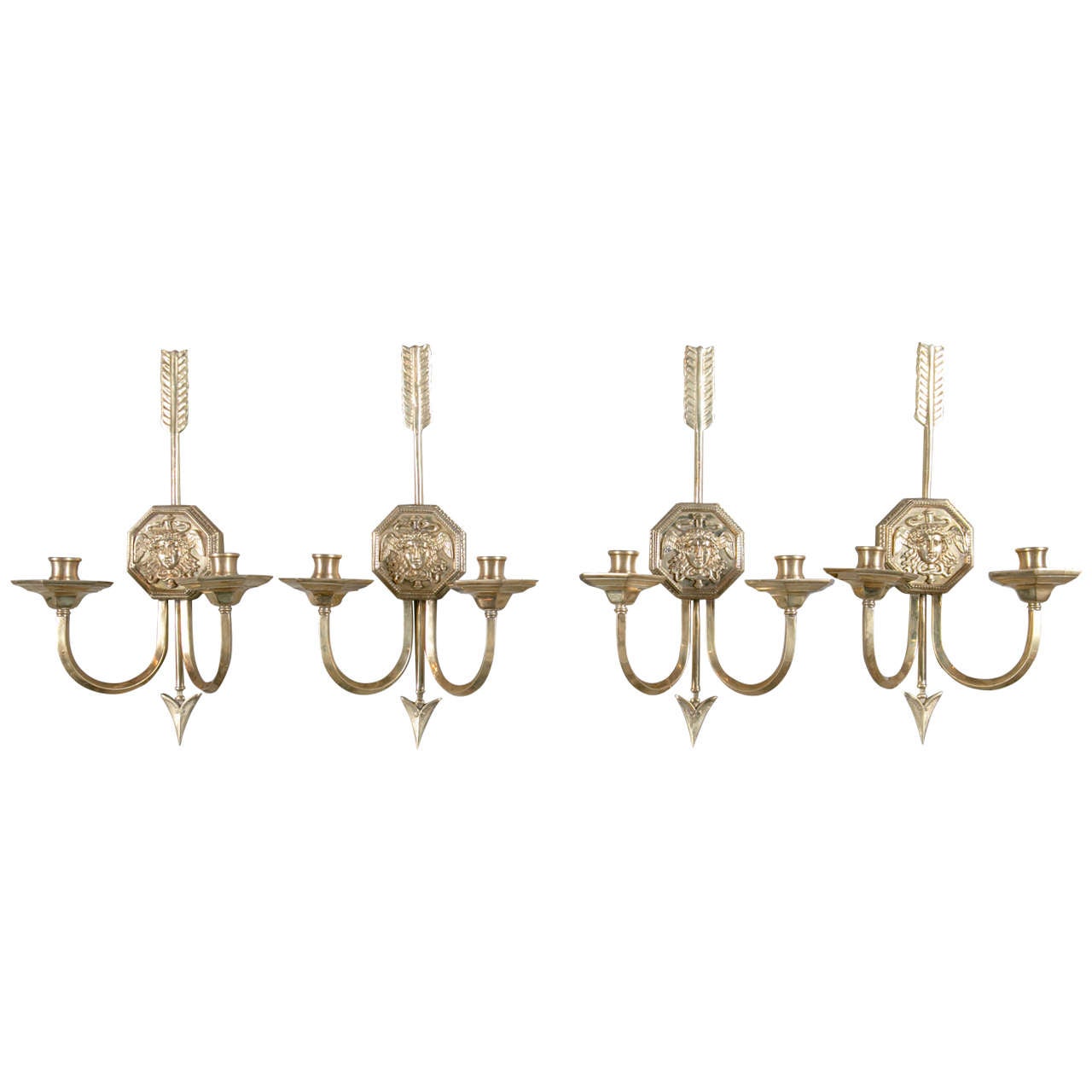 Pair of Empire Style Caldwell Sconces For Sale