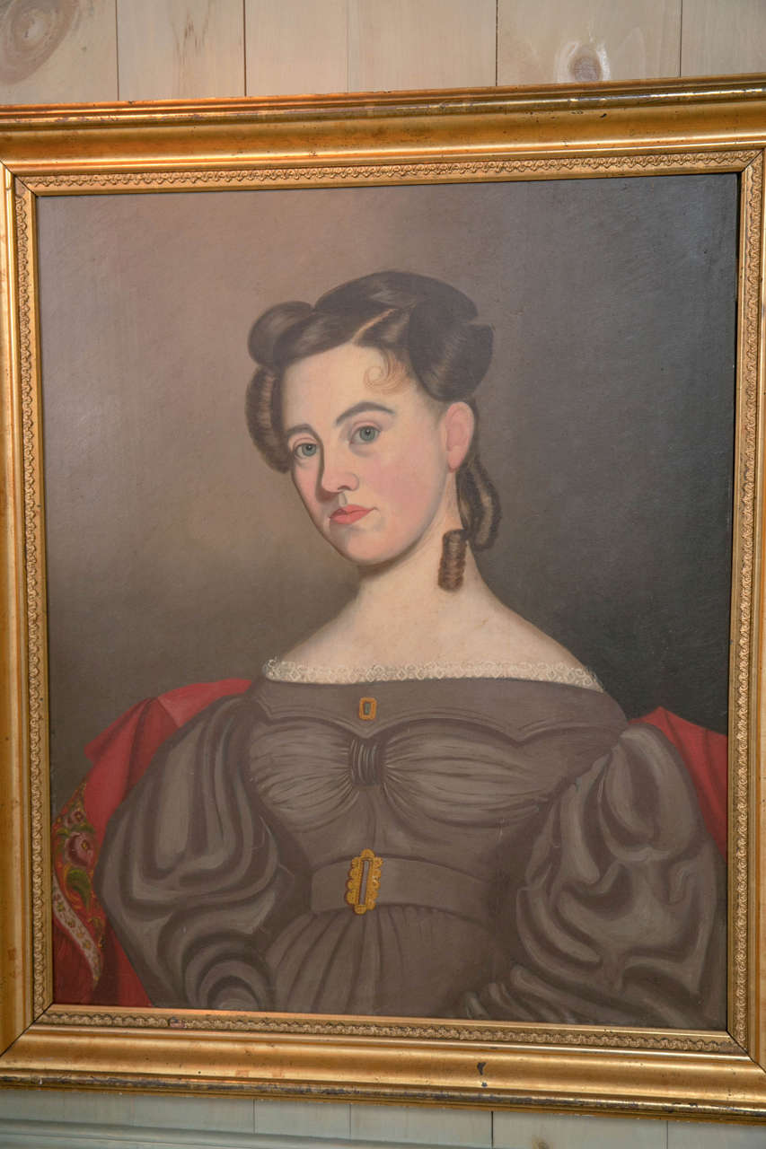 19th Century Portrait of a Woman In Excellent Condition For Sale In Stamford, CT