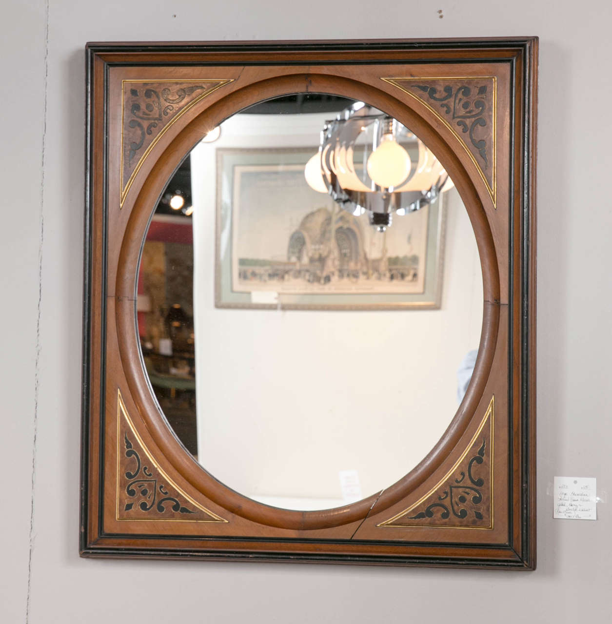 Large Edwardian Portrait Frame Mirror