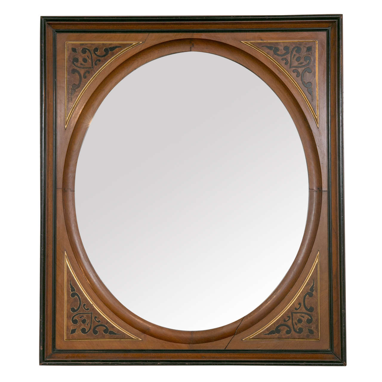 Large Edwardian Portrait Frame Mirror