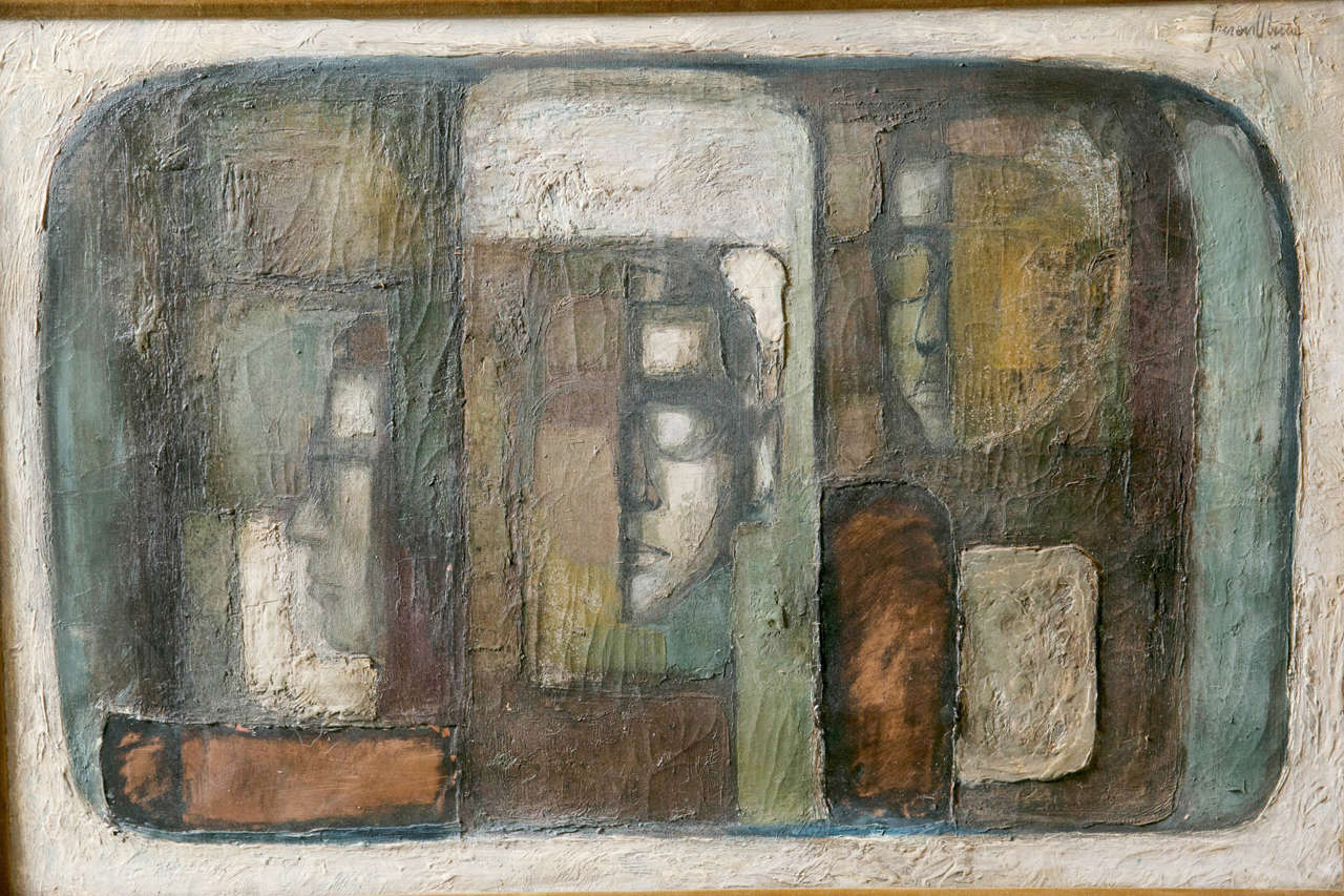 Mid-Century Modern Mid-Century Cubist Painting For Sale