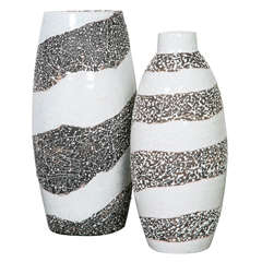 Vintage Exceptional Suite of Two Vases by Primavera
