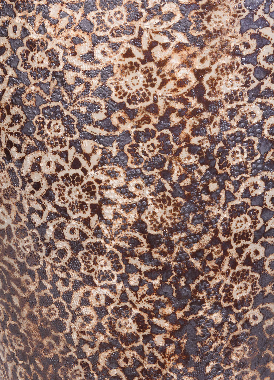 Hand-Crafted Thai Ceramic Vase For Sale