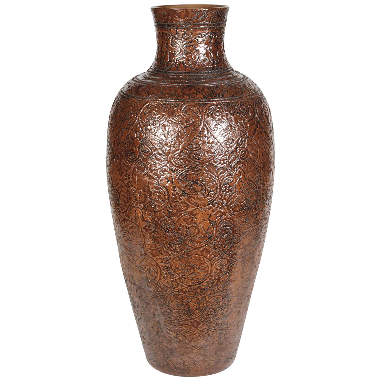 Traditional Thai Ceramic Vase For Sale