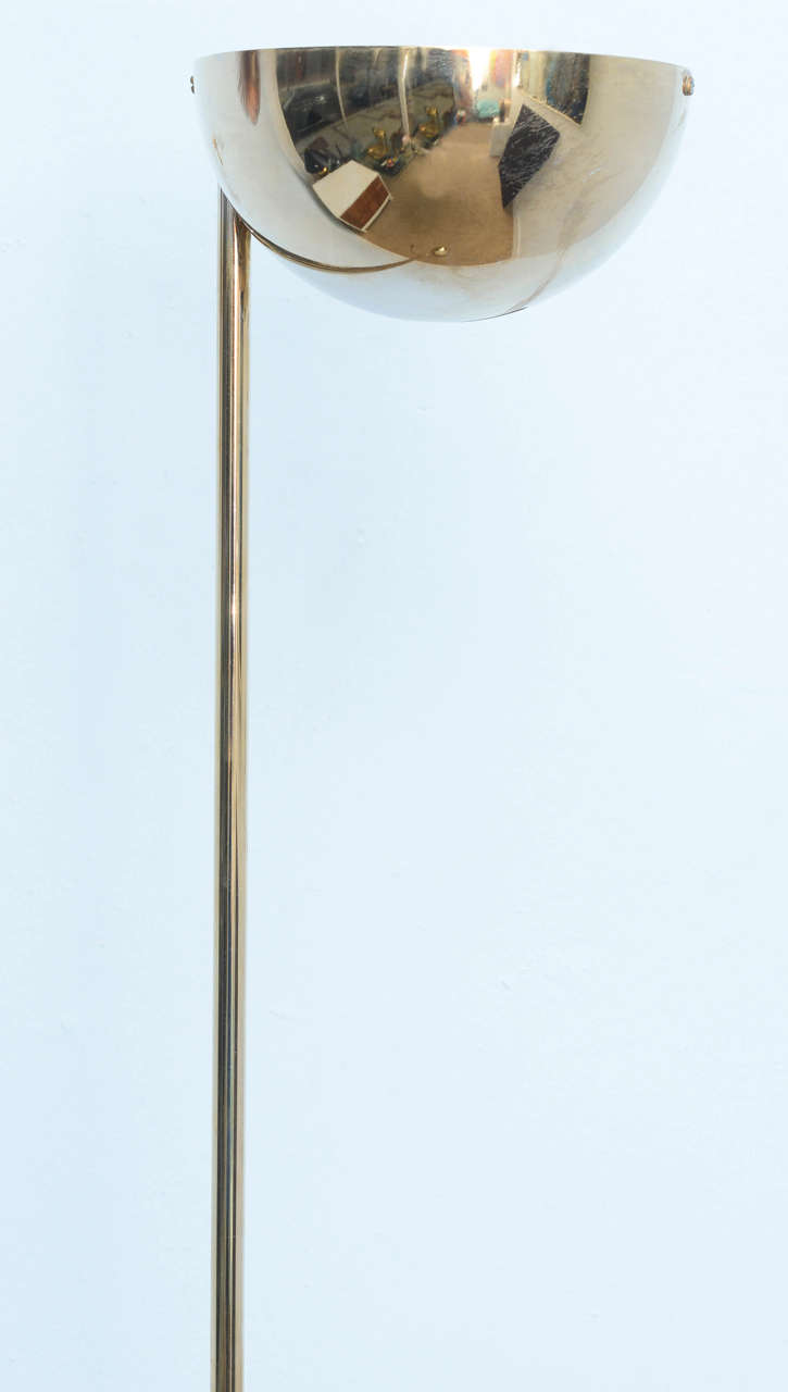 American Pair of Koch and Lowy Minimalist Modern  Floor Up Lamps, 1970s