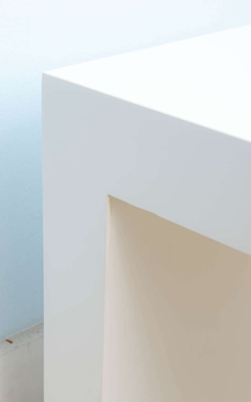 Sleek Minimalist Modern White Bench 1