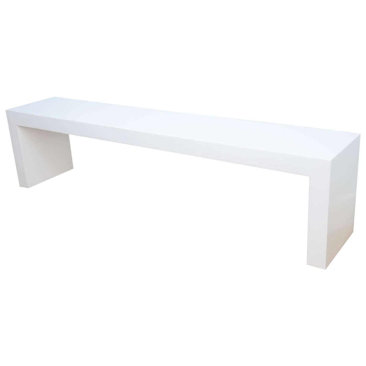 Sleek Minimalist Modern White Bench