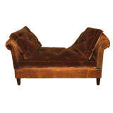 French Leather & Velvet Daybed
