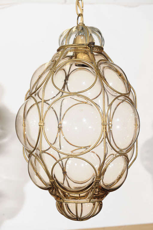 Italian Bubble Glass Pendant Light