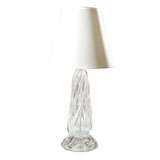 Vintage Clear Venetian Glass Lamp
