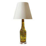 Green and Gold Murano Glass Lamp