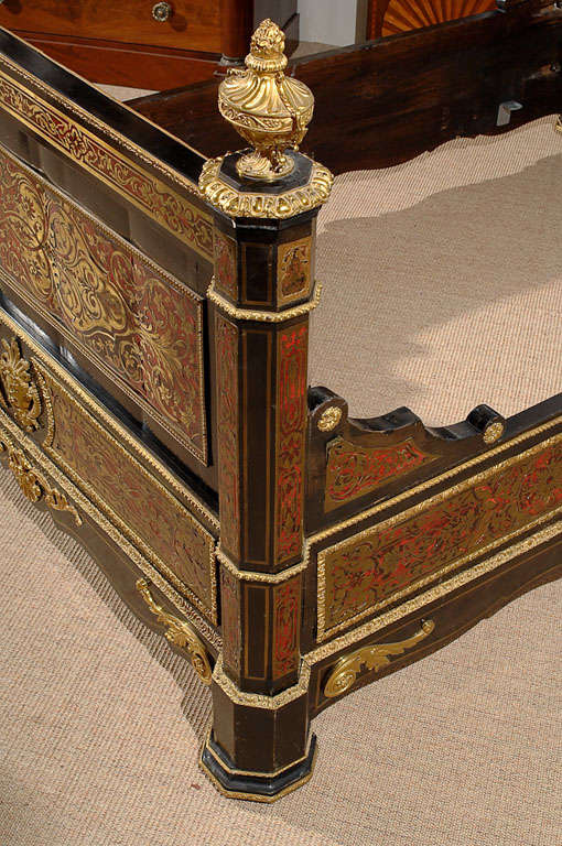 Wood Napoleon III Boulle Bed For Sale