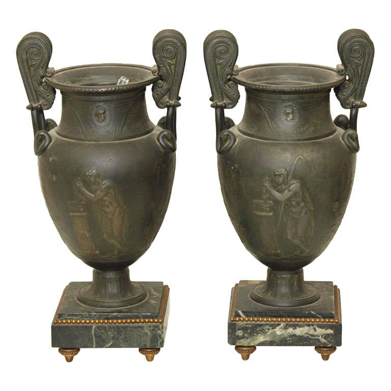 Pair French  Garniture Urns For Sale