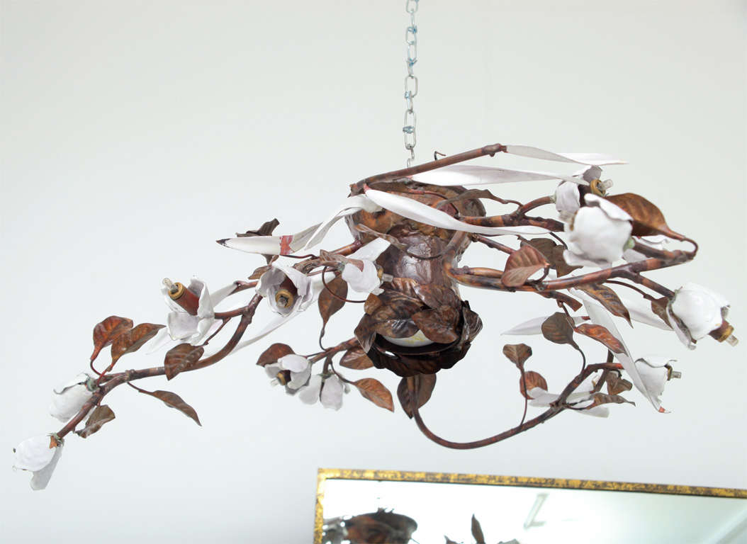 Organic Creeping Flower Light Fixture by Garland