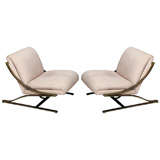 Unusual Pair of Milo Baughman Chairs