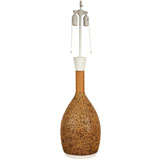 Tall Vintage Cork, Rope and Ceramic Table Lamp