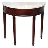 French Marble Top Demilune