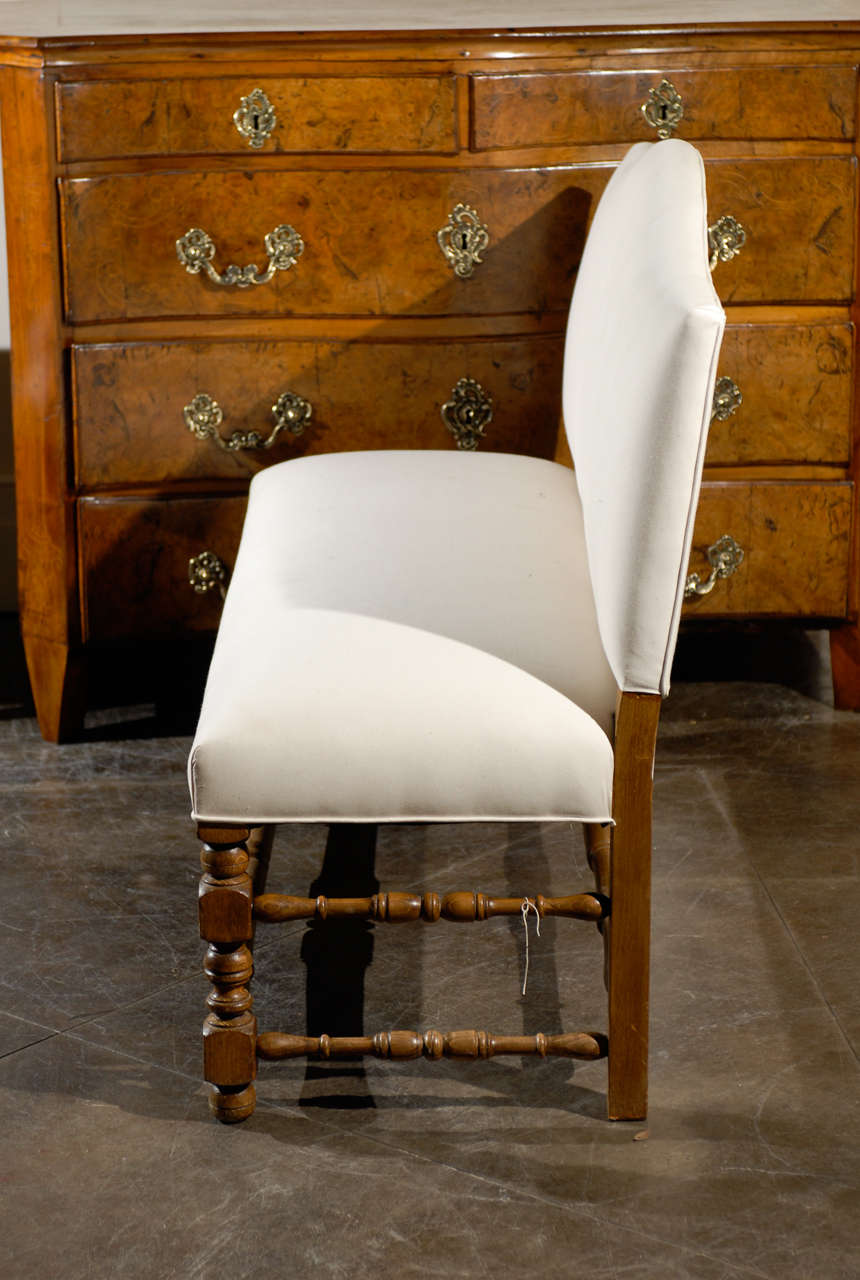 French Upholstered Bench with Back In Excellent Condition In Atlanta, GA