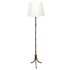 French Brass Bamboo Floor Lamp