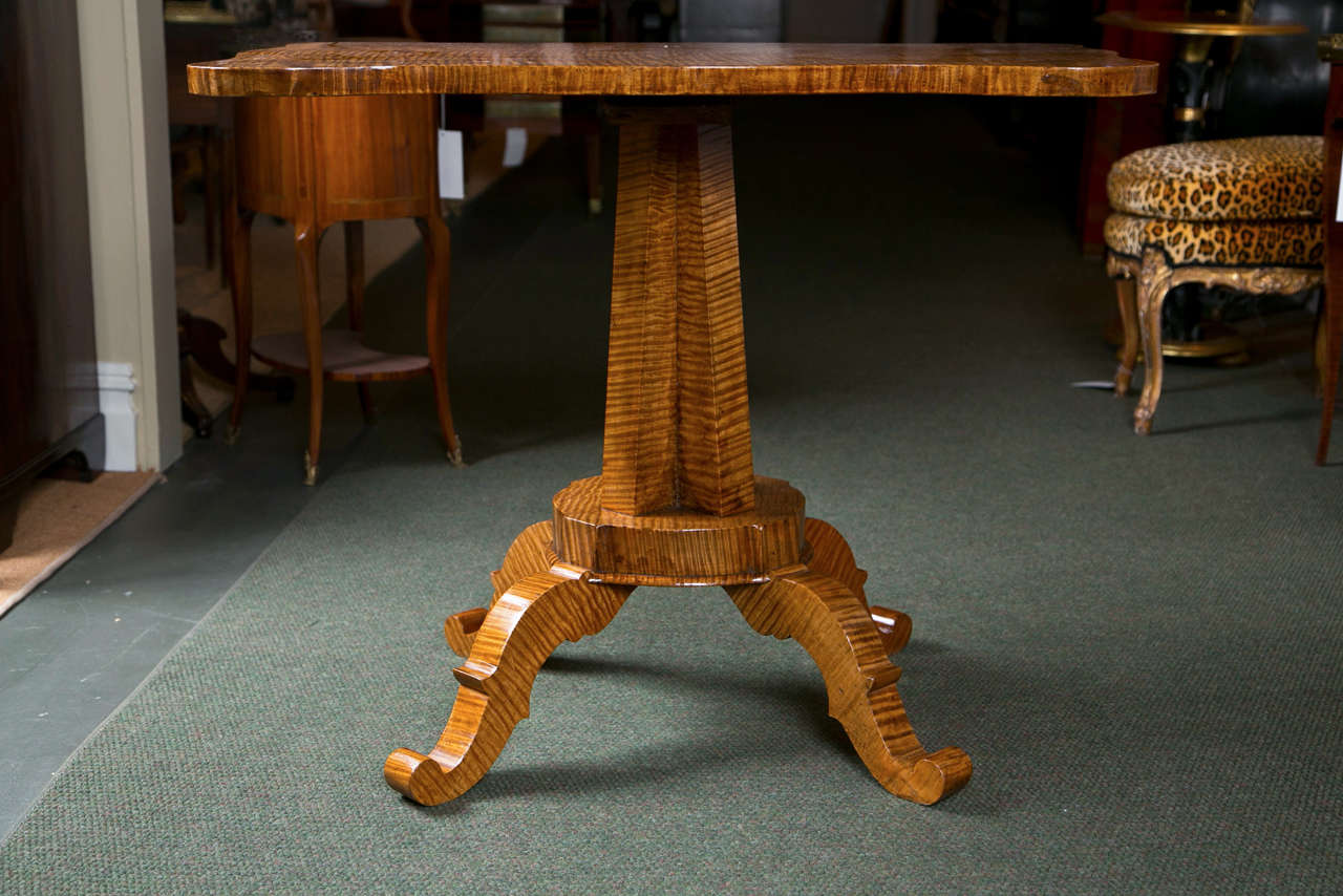 Tiger Maple Lamp Table