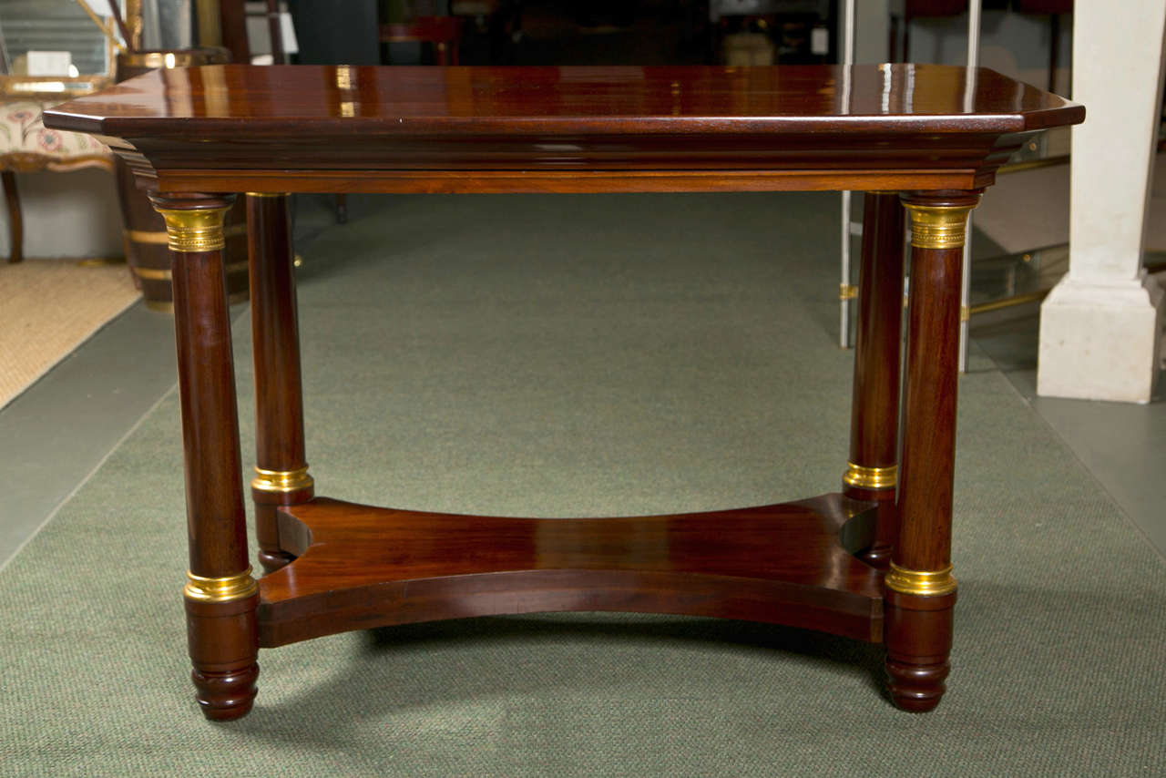 Walnut & Mahogany Console Table