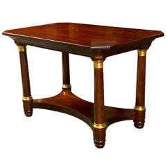 Walnut & Mahogany Console Table