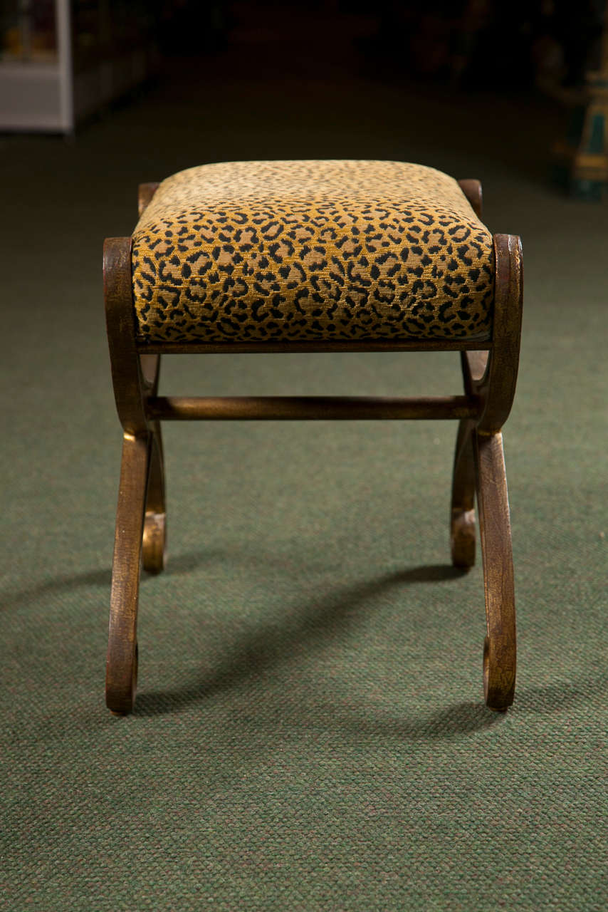Cast Iron Curule Form Bench In Good Condition In Stamford, CT