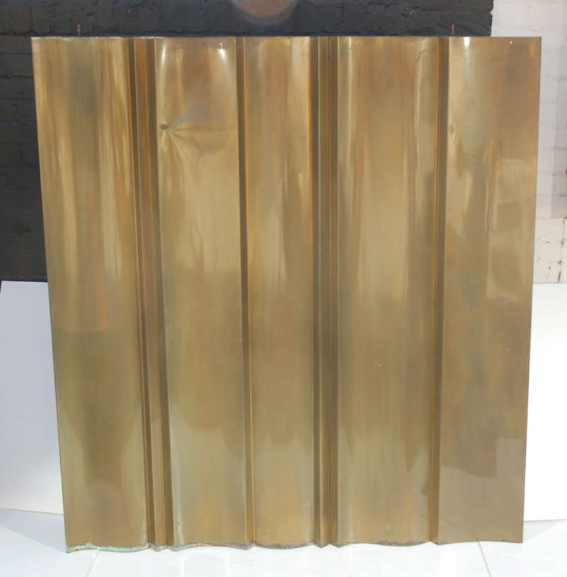 Large dimensional brass wall sculpture