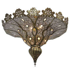 Pasha Moroccan Moorish Brass Chandelier