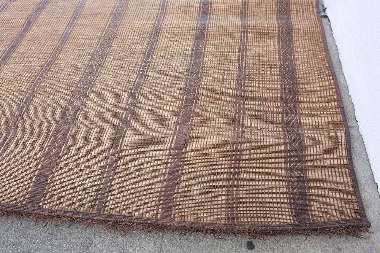 20th Century Moroccan Vintage Tuareg Leather Rug