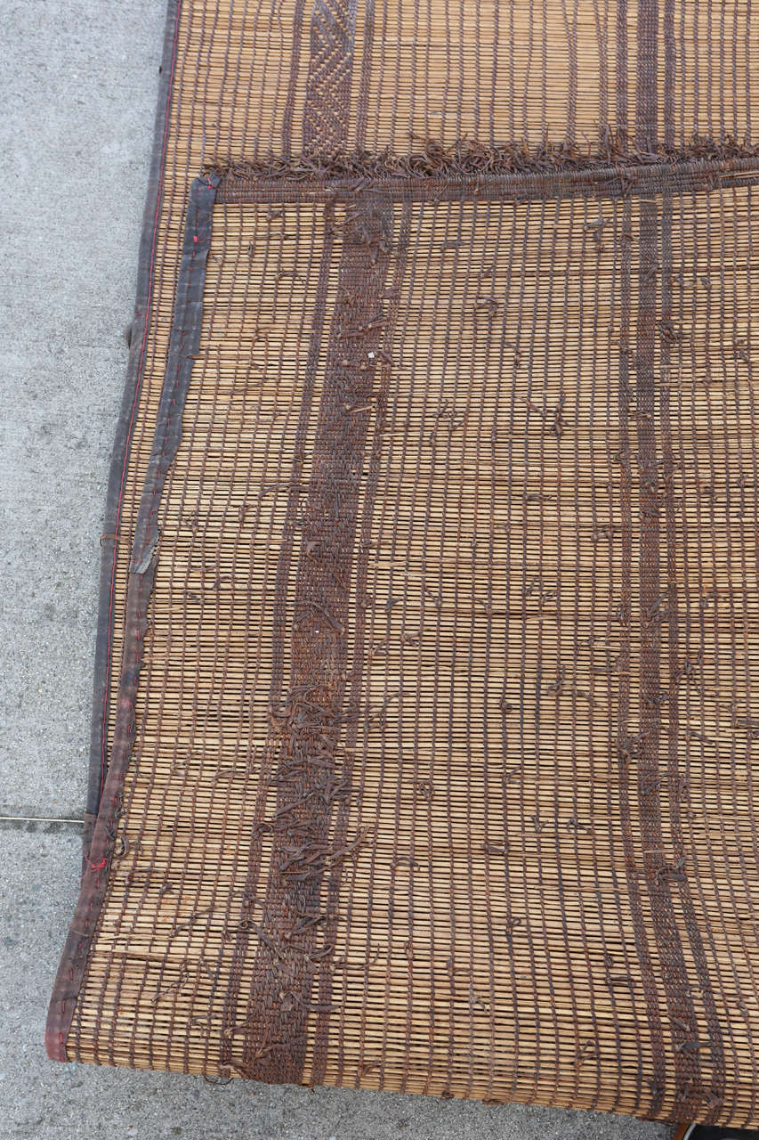 Moroccan Vintage Tuareg Leather Rug 5