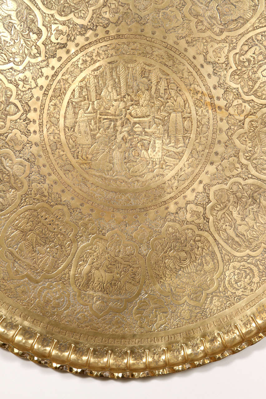 antique persian brass tray